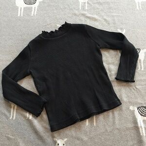Uniqlo Girl Black Knit Top 3/4
